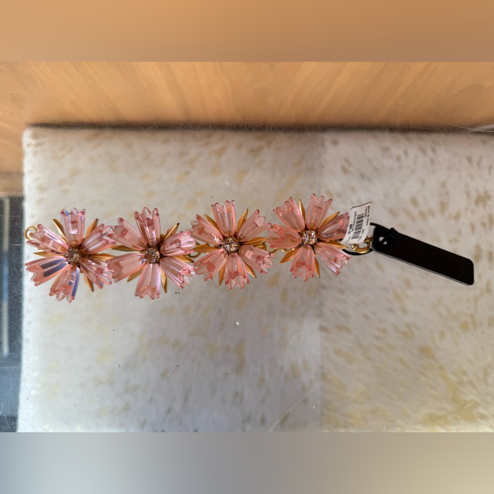Floral Pink and Gold Women's Bracelet from J. Crew